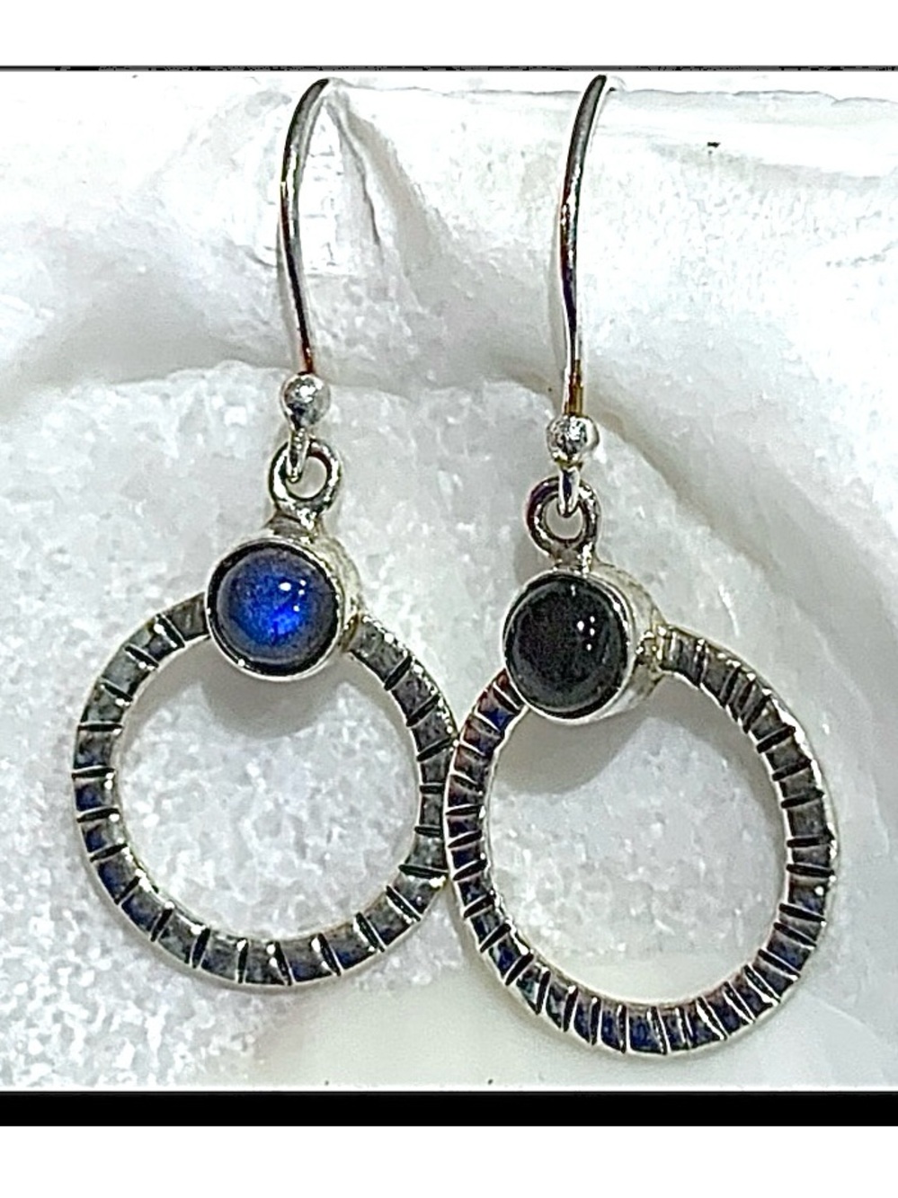 Blue Labradorite Sterling Earrings